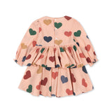 Konges Slojd elin haljina coeur rose colore