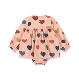 Konges Slojd elin kombinezon coeur rose colore