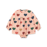 Konges Slojd elin kombinezon coeur rose colore