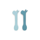 Done By Deer silicone spoon lalee,blue 2 pack