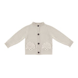 Donsje dieck cardigan lammies, white sand