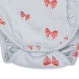 Konges Slojd sui newborn body rosia blue bow