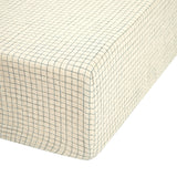 Nobodinoz Wabi Sabi mattress cover blue grid