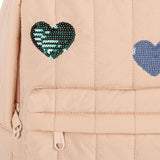 Konges Slojd juno quilted sequin backpack, cameo rose