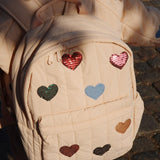 Konges Slojd juno quilted sequin backpack, cameo rose