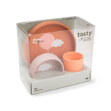 Done By Deer silicone dinner set happy clouds ,papaya