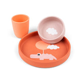 Done By Deer silicone dinner set happy clouds ,papaya