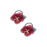 Konges Slojd fleur hair elastic sangria, 2 pack