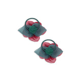 Konges Slojd fleur hair elastic sangria, 2 pack