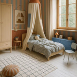 Dekornik wallpaper stripes, blue/beige