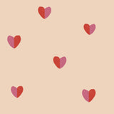 Dekornik wallpaper hearts draw, two colours