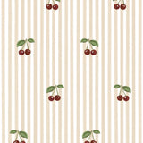 Dekornik wallpape cherry on beige straps