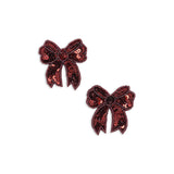 Konges Slojd sequin bow hair clips,2 pack, rio red