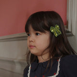 Konges Slojd sequin bow hair clips 2 pack, green