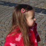 Konges Slojd heart hair clips, 2 kom, cherry