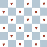 Dekornik wallpaper french hearts check