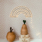 Dekornik tapeta irregular dots, powder pink/white