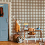 Dekornik wallpaper check, brown