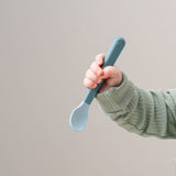 Done By Deer foodie easy-grip baby spoon 3 pack blue
