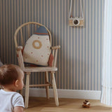 Dekornik tapete simple vintage stripes,beige/blue