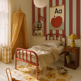 Dekornik wallpaper stripes, blue/red