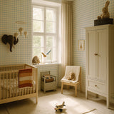 Dekornik wallpaper minimini check, blue/cream